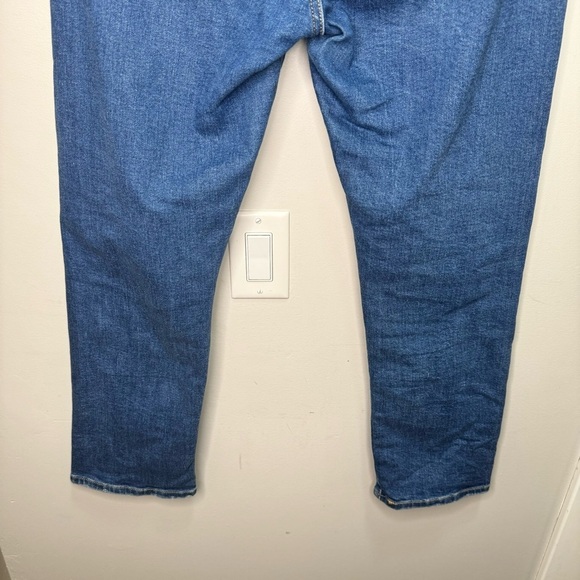 Levi's Wedgie Straight Jeans Button Fly Size 32 High Rise Distressed Denim - Picture 7 of 14